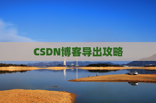 CSDN博客导出攻略